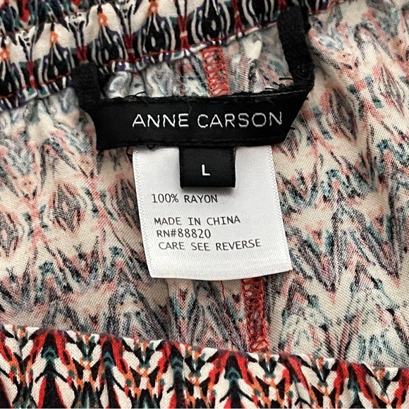 Anne Carson Wide Leg Pants Geometric Print Size Large - Picture 9 of 13